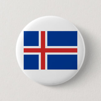 Icelandic flag 2 inch round button