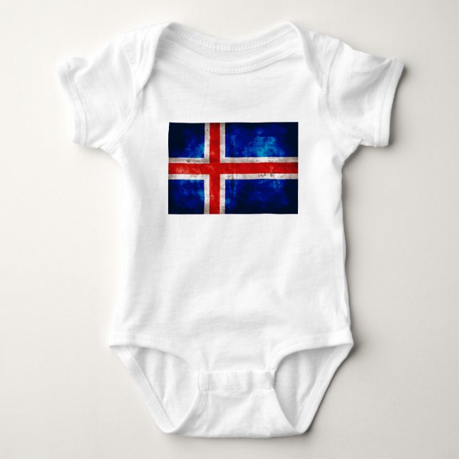 Icelandic Flag Baby Bodysuit (Front)
