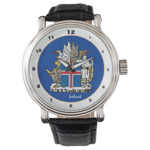 Icelandic Flag & Iceland emblem fashion /design Watch
