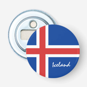 Icelandic flag & Iceland holiday/sports fans Bottle Opener