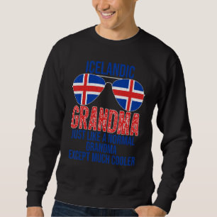 Icelandic Grandma Iceland Flag Sunglasses Mother's Sweatshirt