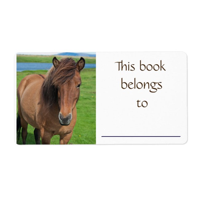 Icelandic Horse book label (Front)