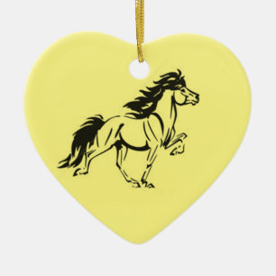 Icelandic Horse Ceramic Ornament
