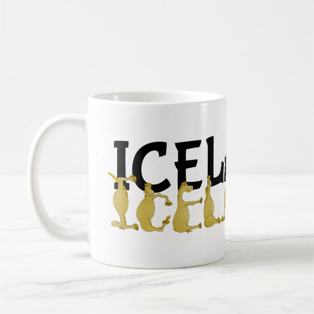 Icelandic Horse | Flag of Iceland Coffee Mug (Left)