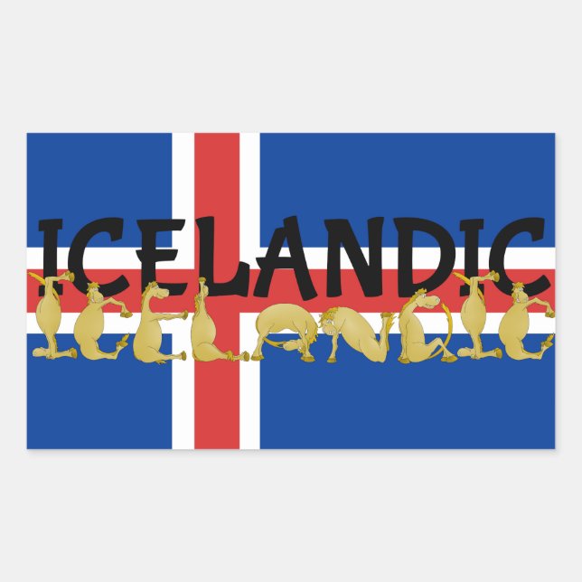 Icelandic Horse | Flag of Iceland Sticker (Front)