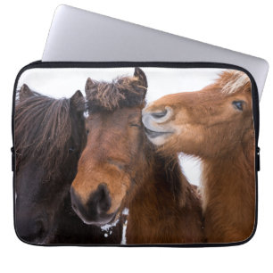 Icelandic Horse Friends, Iceland Laptop Sleeve