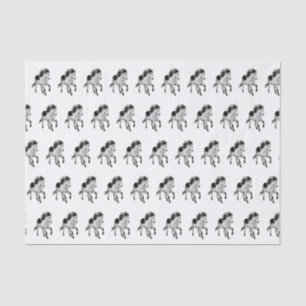Icelandic horse in motion tissue paper
