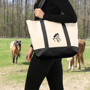 Icelandic horse in motion tote bag