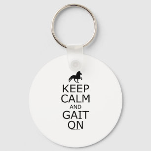 Icelandic Horse Keep Calm Gait On Keychain