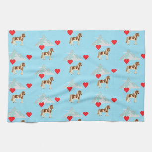 Icelandic Horse Mountain Animals Lovers Red Heart Kitchen Towel