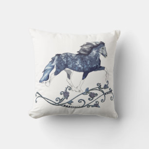 Icelandic Horse named Blámóða Throw Pillow