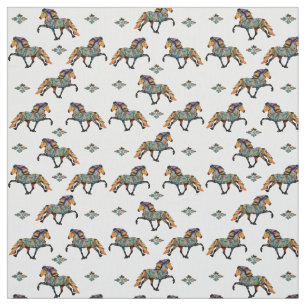 Icelandic Horse Pop Art Fabric