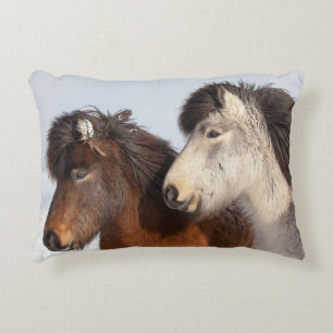 Icelandic Horse profile, Iceland Decorative Pillow