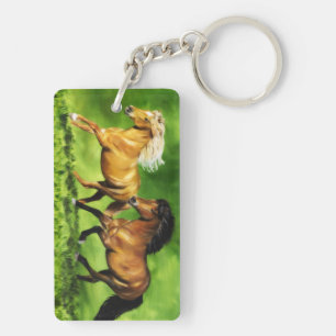 Icelandic Horses called the Dream Team Keychain
