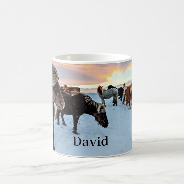 Icelandic Horses TEMPLATE Coffee Mug (Center)