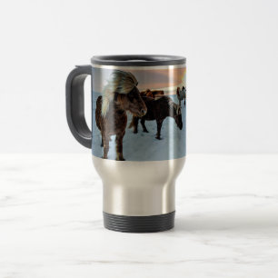 Icelandic Horses Travel Mug