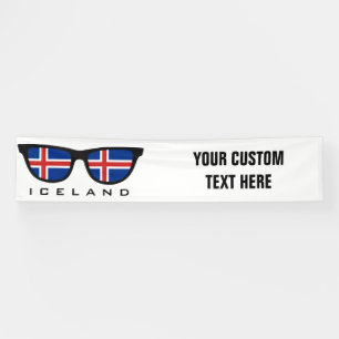 Icelandic Shades custom text & color banner