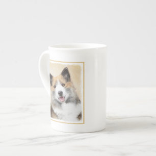 Icelandic Sheepdog Painting - Original Dog Art Bone China Mug