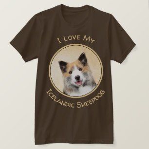 Icelandic Sheepdog Painting - Original Dog Art T-Shirt