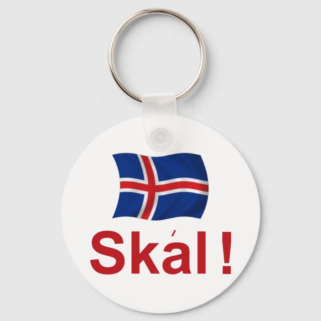 Icelandic Skal! (Cheers) Keychain (Front)