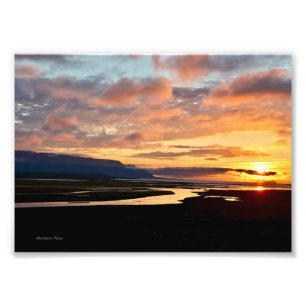 Icelandic Sunset Photo Print