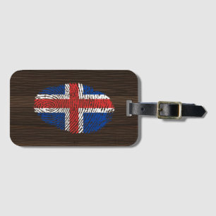 Icelandic touch fingerprint flag luggage tag