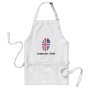 Icelandic touch fingerprint flag standard apron