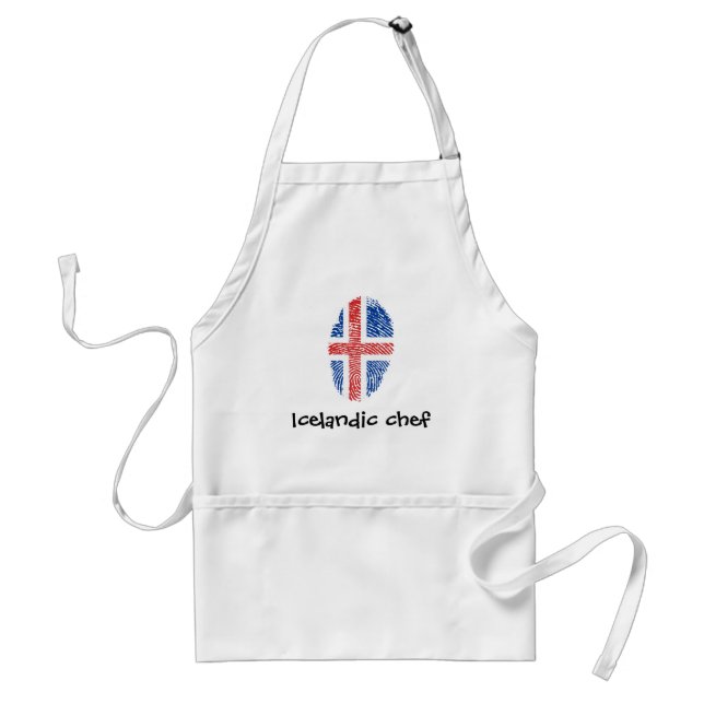Icelandic touch fingerprint flag standard apron (Front)