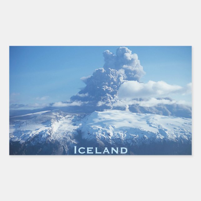Icelandic Volcano Eruption Sticker (Front)
