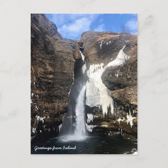 Icelandic waterfall postcard (Front)