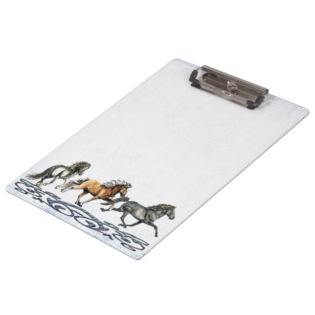 Icelandic's in Gait Clipboard (Angled)