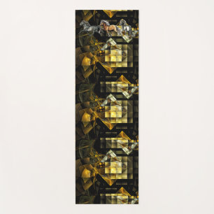 Icelandics in Gait Golden Diamond Abstract Yoga Mat