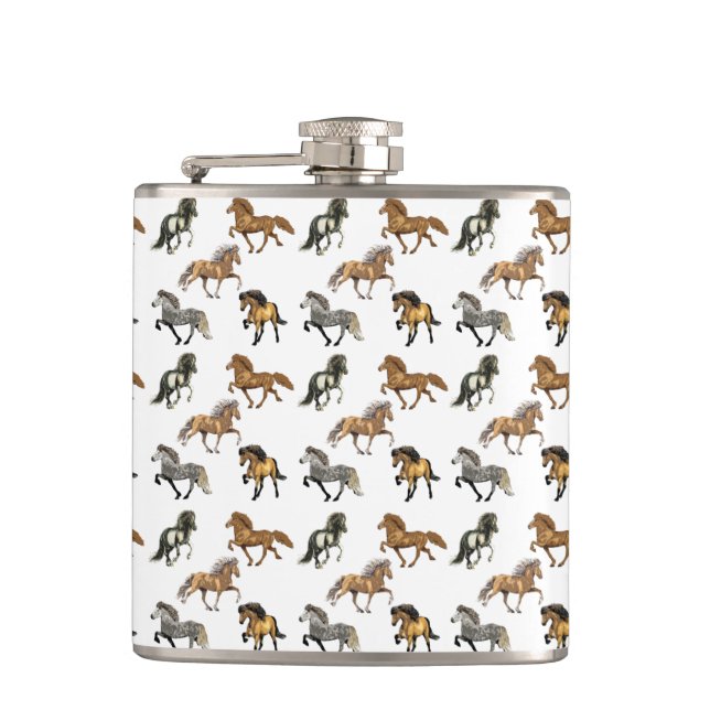 Icelandic's in Gait Hip Flask (Front)