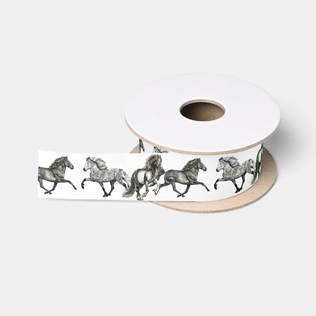 Icelandic's in Gait Satin Ribbon (Spool)