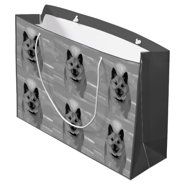 IcelandicSheepdog20151203 Large Gift Bag (Back Angled)