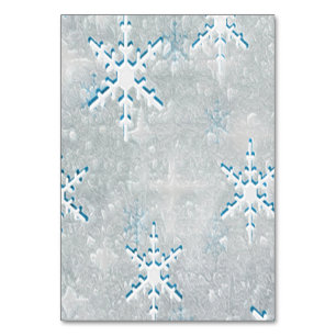 IceSnowflakes Christmas Wedding Table Card