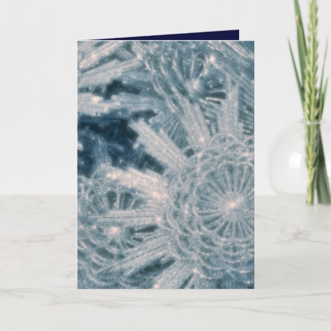 Icey stars holiday card (Front)