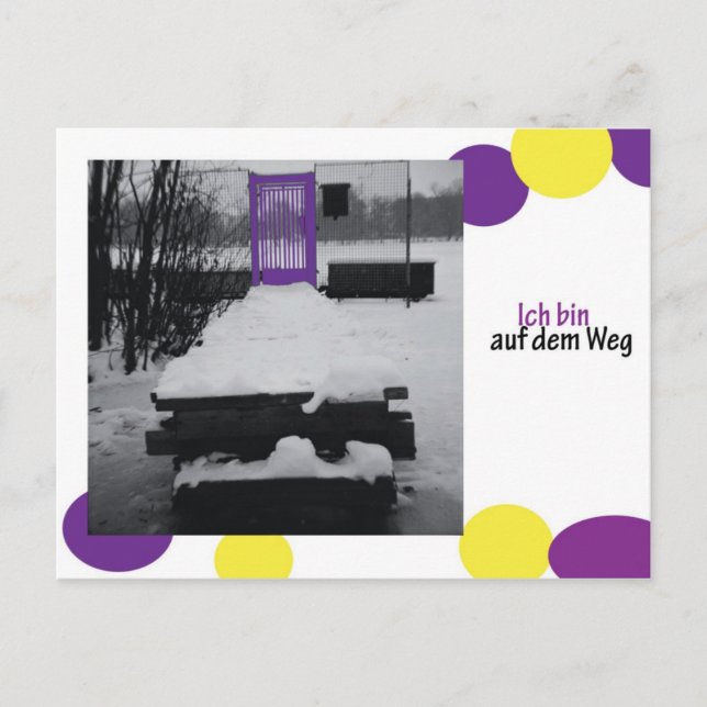 Ich bin auf dem Weg Postcard (Front)