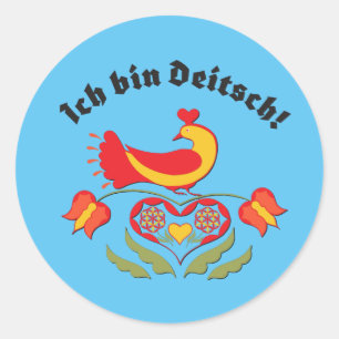Ich bin Deitsch! Classic Round Sticker