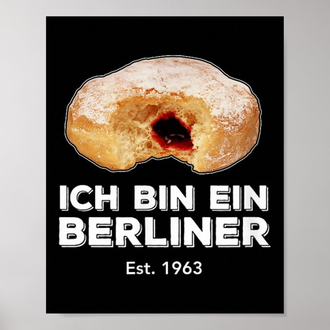 Ich Bin Ein Berliner Speech Jelly Doughnut Wall Co Poster (Front)