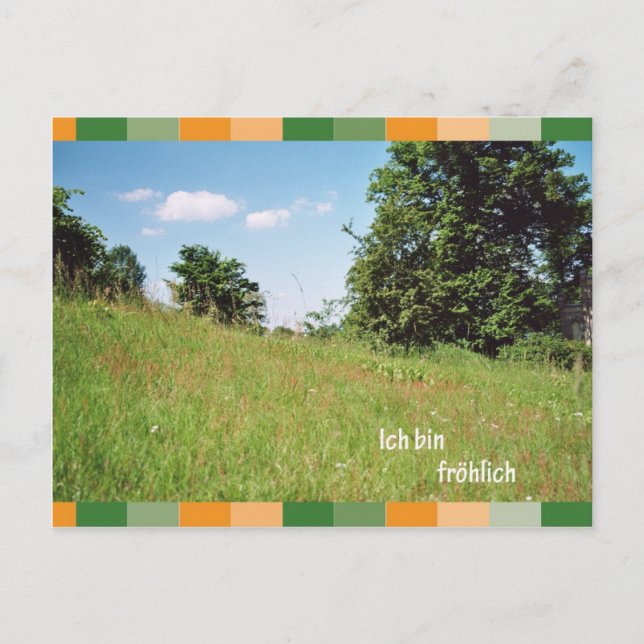 Ich bin froehlich postcard (Front)