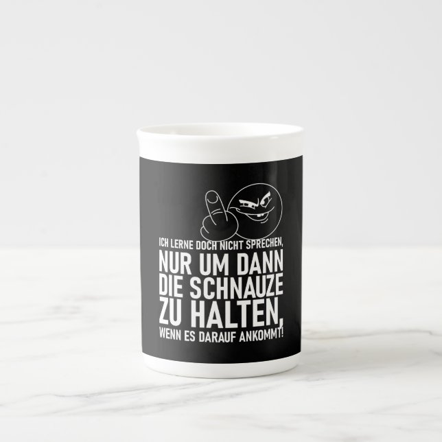 ICH LERNE DOCH NICHT SPRECHEN BONE CHINA MUG (Front)