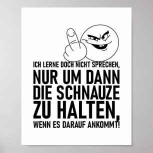 ICH LERNE DOCH NICHT SPRECHEN POSTER