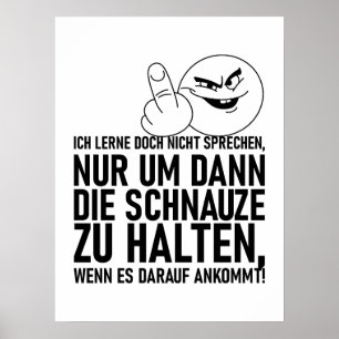 ICH LERNE DOCH NICHT SPRECHEN POSTER