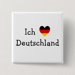 Ich liebe Deutschland 2 Inch Square Button