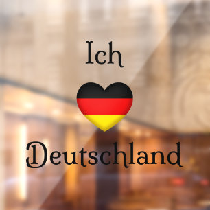 "Ich Liebe Deutschland" I Heart Germany  Window Cling