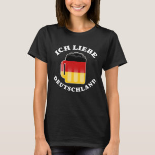 Ich Liebe Deutschland I Love Germany Flag Colours  T-Shirt
