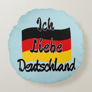 Ich Liebe Deutschland Round Pillow