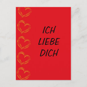 Ich Liebe Dich - Postkarte Postcard