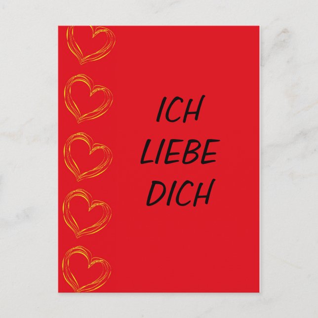 Ich Liebe Dich - Postkarte Postcard (Front)
